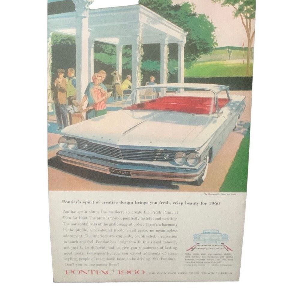 Vintage 1959 Pontiac Bonneville Vista Ad Advertisement